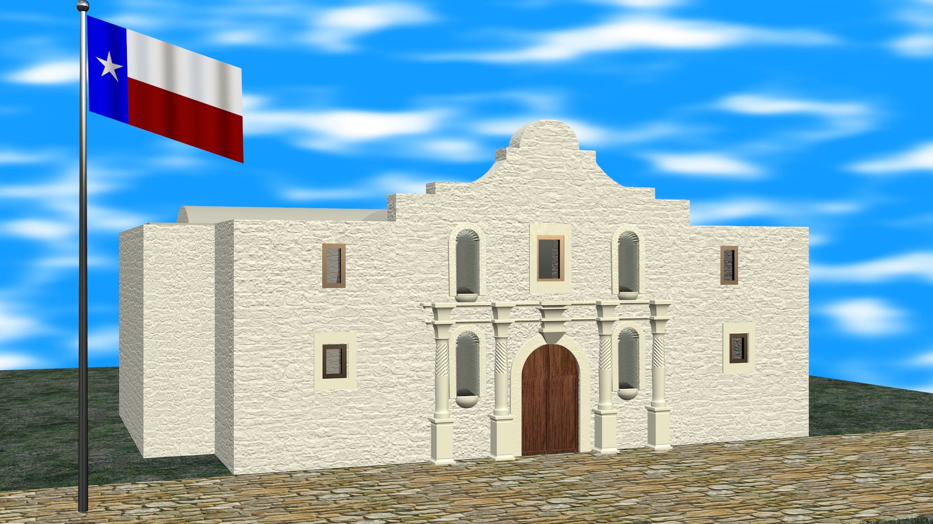 The Alamo 3D Model - Made in Motion