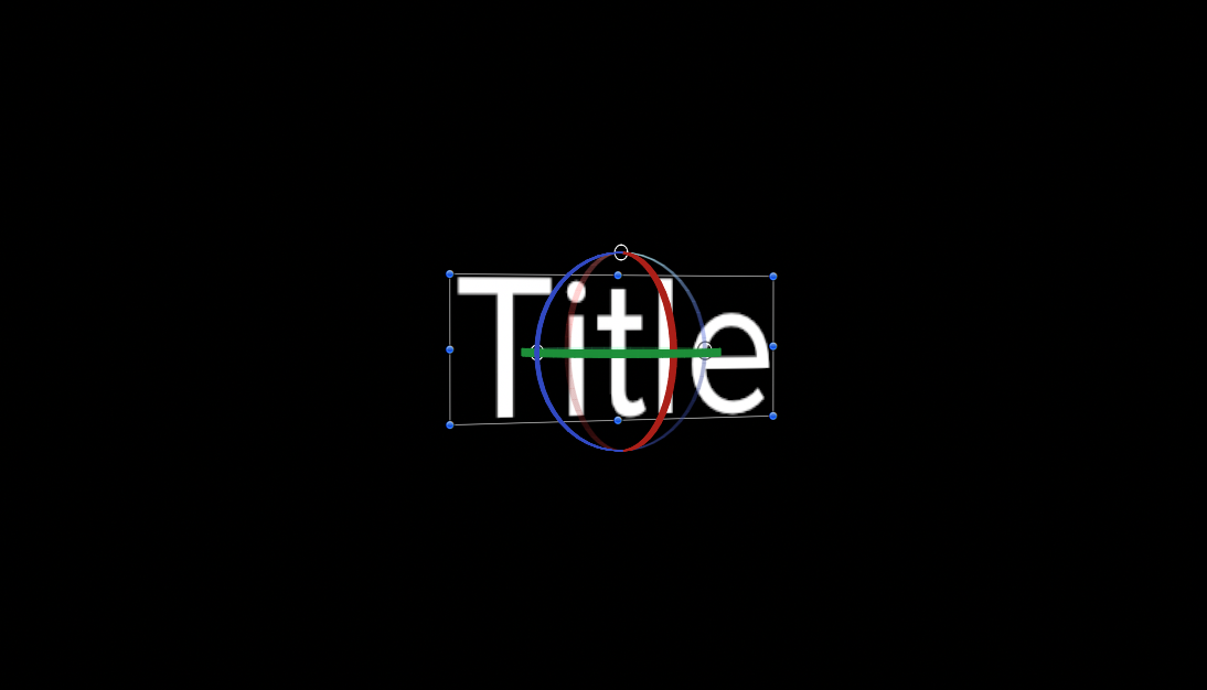 Use 3D Titles for the 3D orientation onscreen control