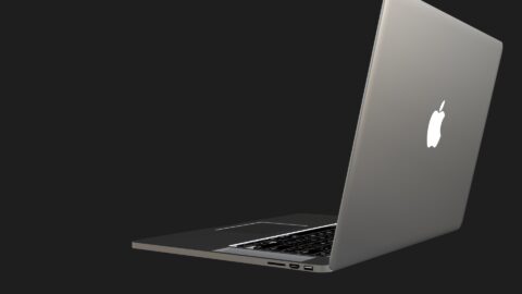 MacBook 3D model back right view