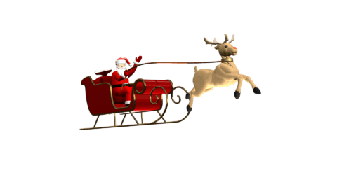 Santa and Rudolph clip - still