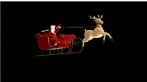Santa and Rudolph 3D