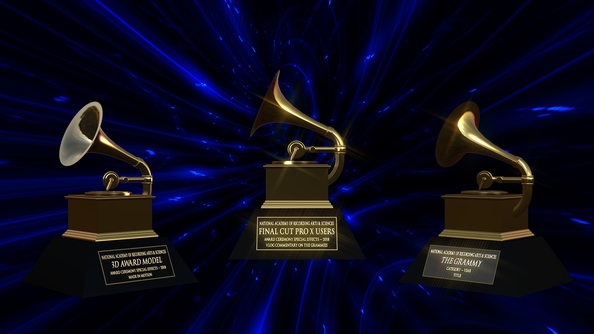 Grammy Award 3D Model Title —