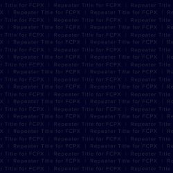 Repeater Title for FCPX