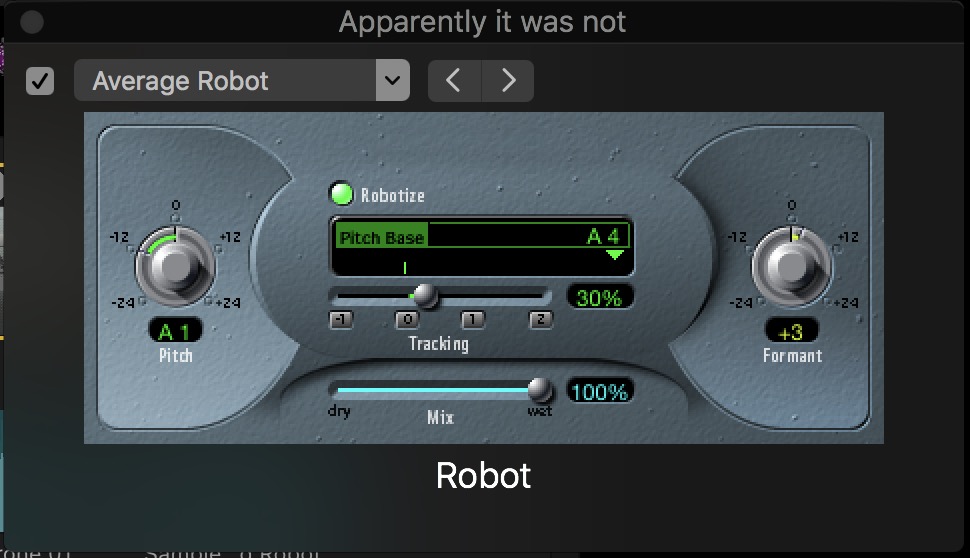 robot speech settings