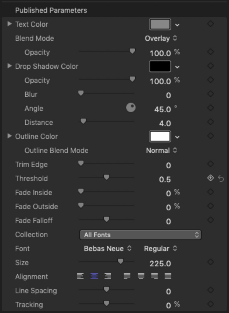 Bossed - Bossed-M parameters