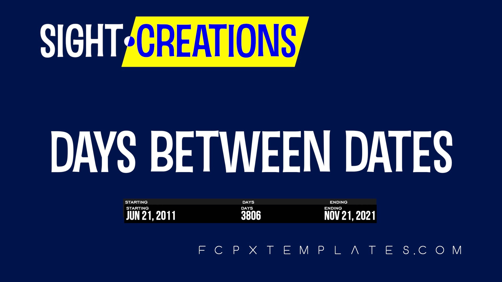 Days Between Dates FCPXTemplates