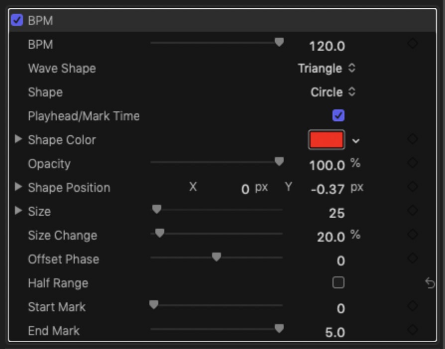 BPM parameters