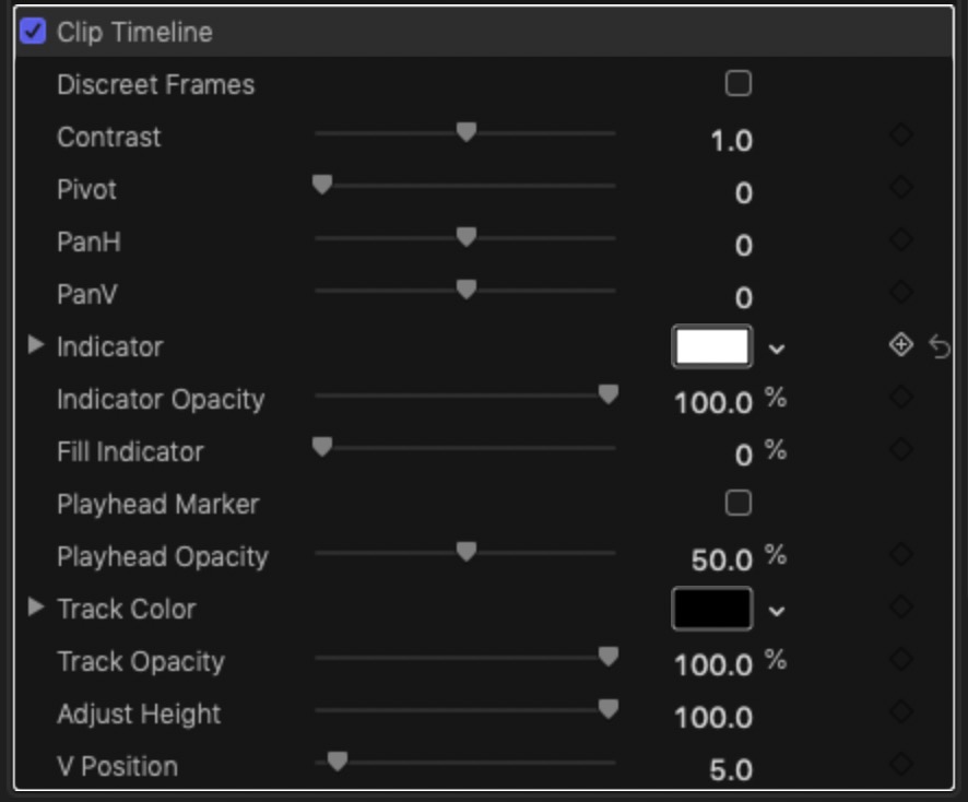 Clip Timeline - parameters