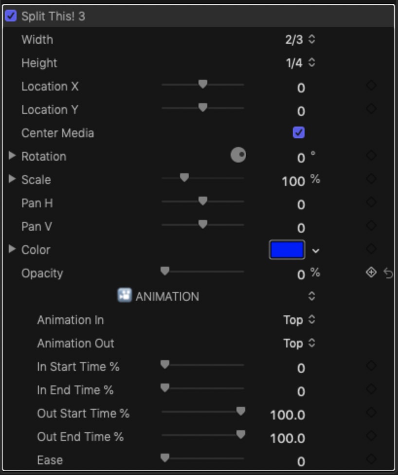 Split This! default parameters