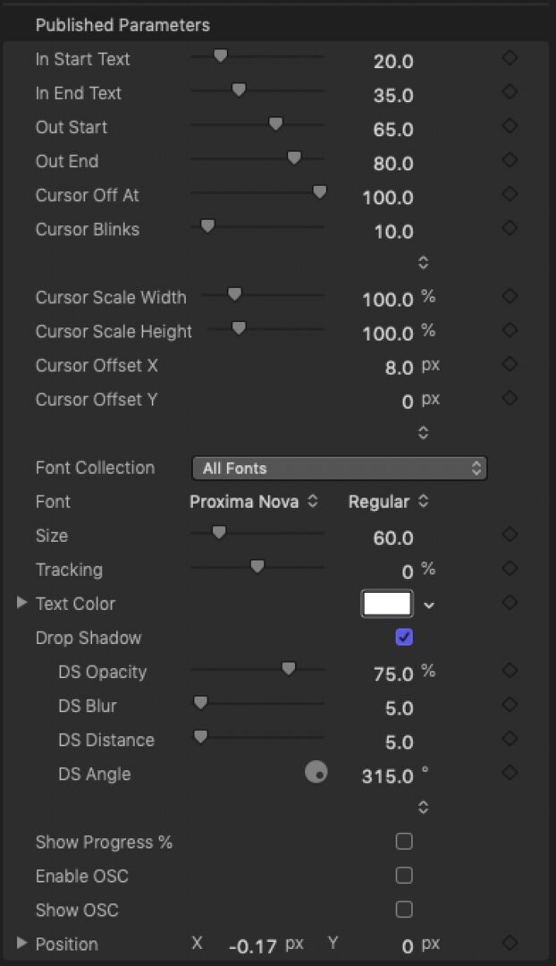 Insertion Point Title Parameters